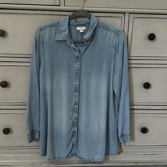 J. Jill Tops - J Jill Demin Shirt, Medium Petite